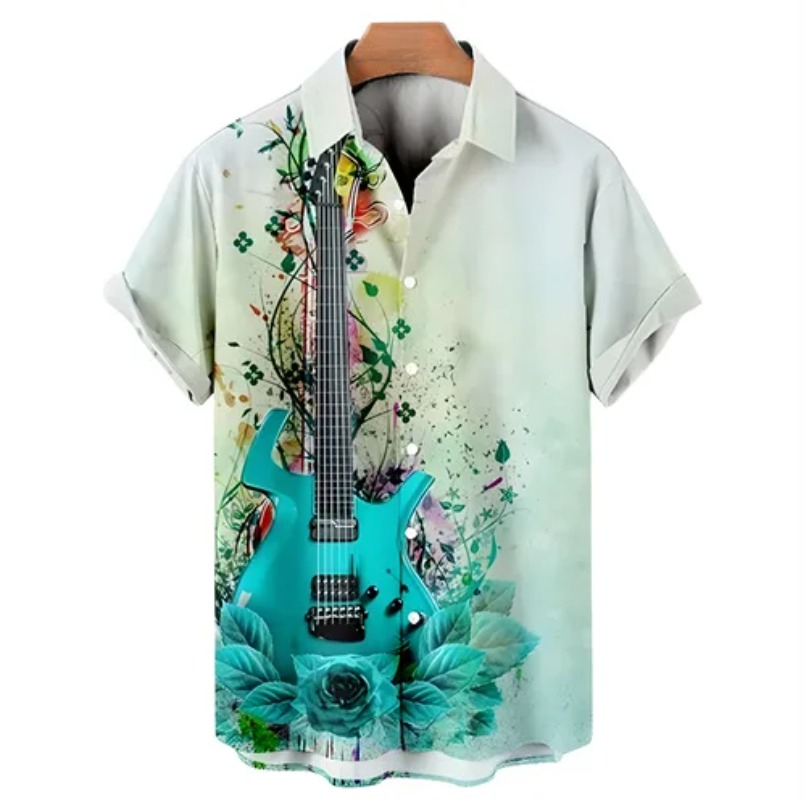 3D Printing Guitar - Popularna koszulka męska z nadrukiem 3D,