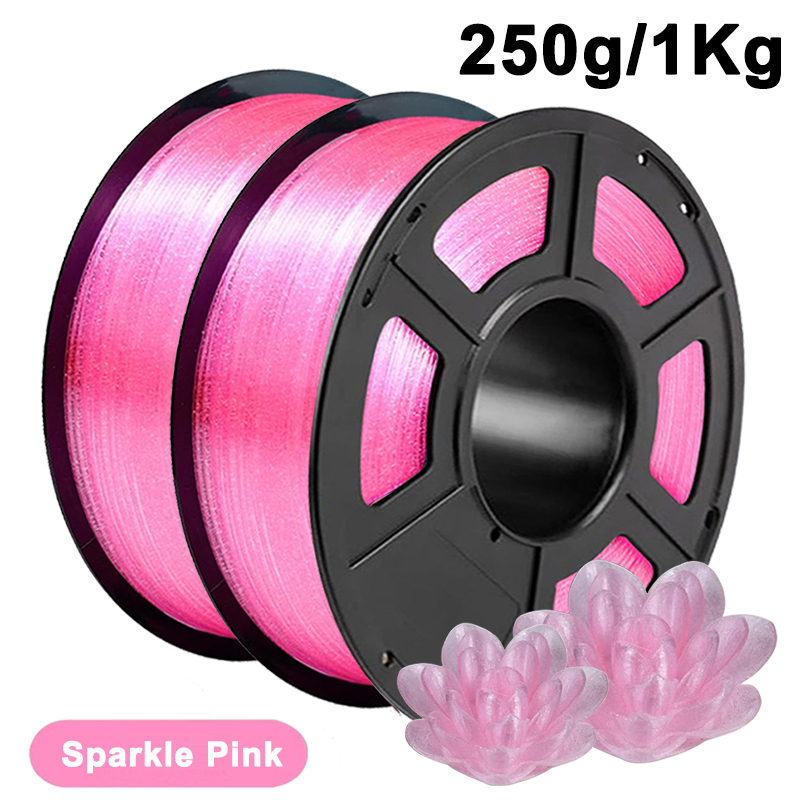 3D Printing Nylon Filament - 250g 1Kg PLA Crystal Sparkle Pink