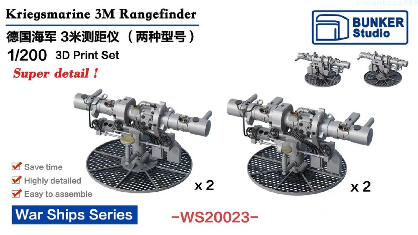 3D Printing And Additive Manufacturing - BUNKER Studio WS20023 1/200 Kriegsmarine 3M