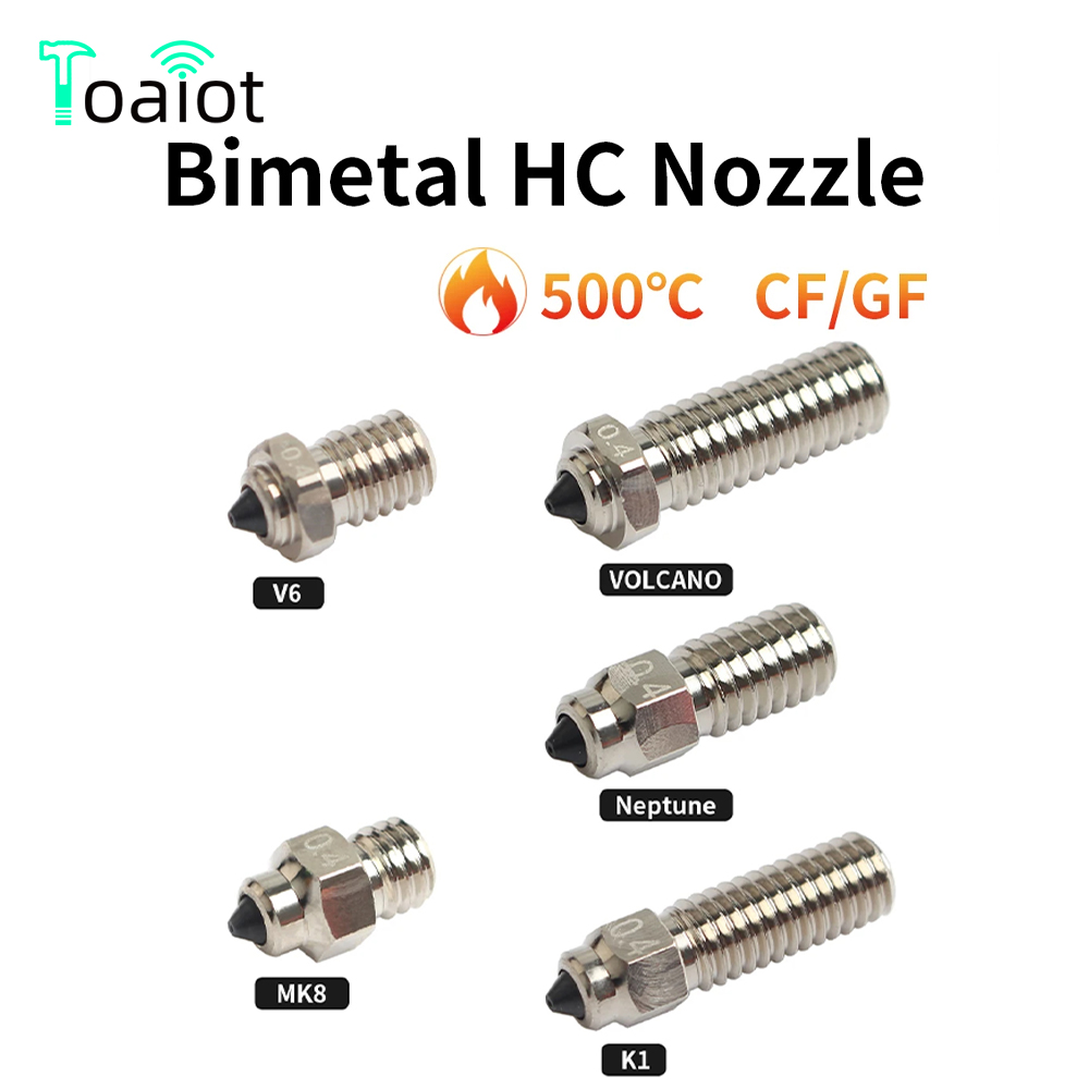 3D Printer Nozzle Brass - Dysza bimetaliczna HC do V6/Volcano/Mk8 Hotend