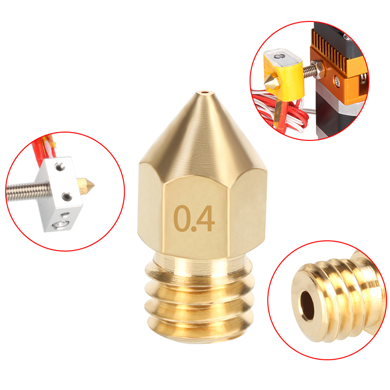 MK8 mosiężna dysza 0.2/0.3/0.3 – 3D Printer Nozzle Brass recenzja i cena