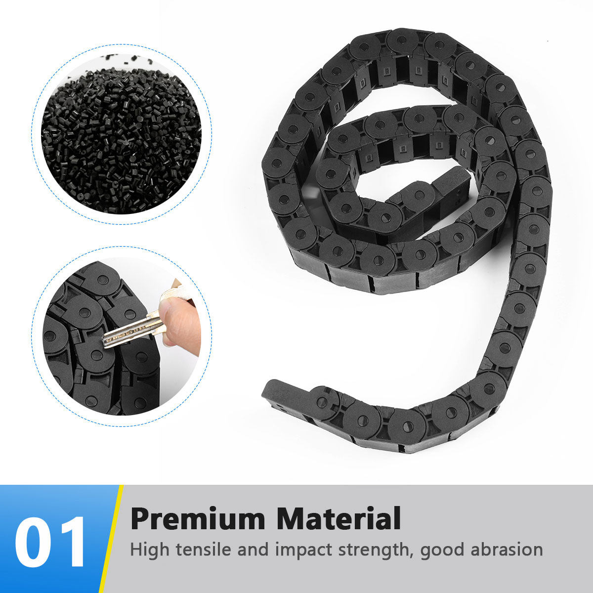 1M Czarny Plastikowy Łańcuch P – 3D Printing Plastic recenzja i cena