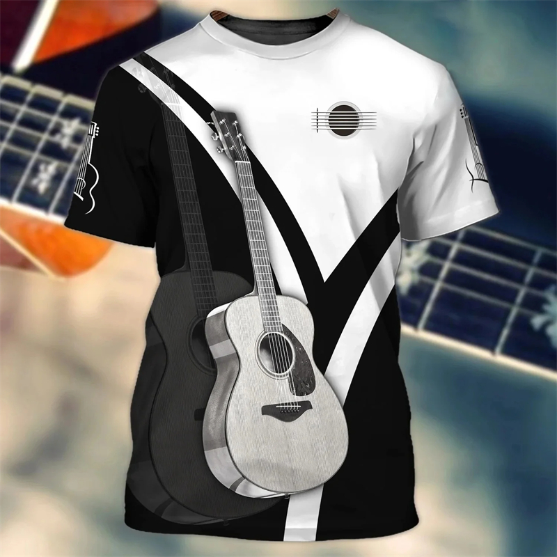 Modna koszulka 3D z nadrukiem  – 3D Printing Guitar recenzja i cena
