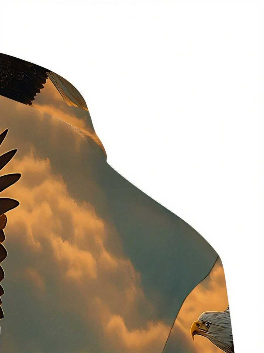 Męska koszula z krótkim rękawe – 3D Printing Eagle recenzja i cena