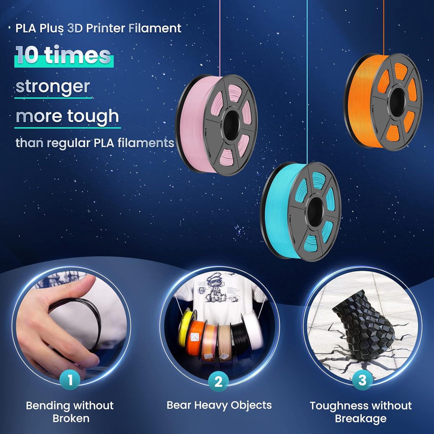 SUNLU 3KG Filament 3D PLA/PLA  – 3D Printing Nylon Filament recenzja i cena