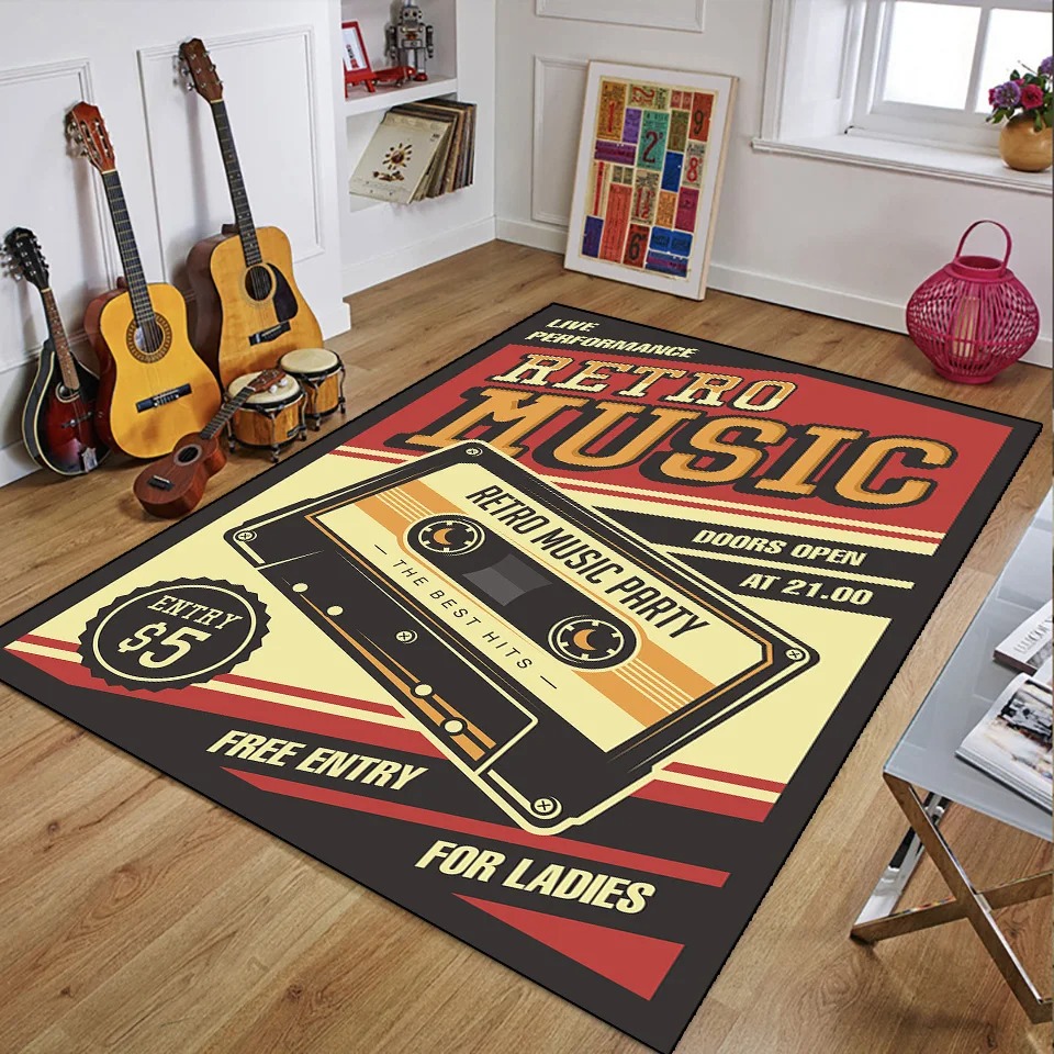 Dywaniki w stylu retro z motyw – 3D Printing Guitar recenzja i cena