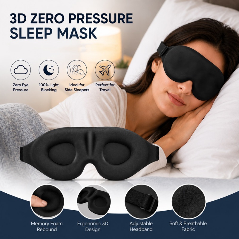 Maska do spania 3D, komfortowa – 3D Printing Mask recenzja i cena
